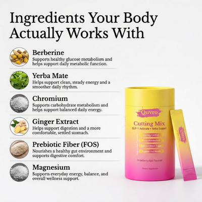 Quvro™ Cutting Mix | Strawberry Acai Craving Control Drink