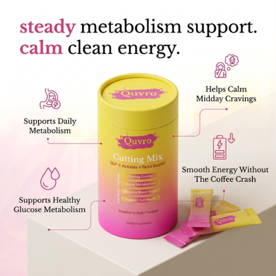 Quvro™ Cutting Mix | Strawberry Acai Craving Control Drink